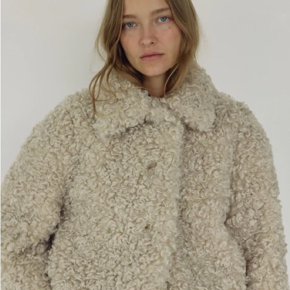 NWT Boheme Goods The Faux Fur Coat, Milk - Picture 5 of 9